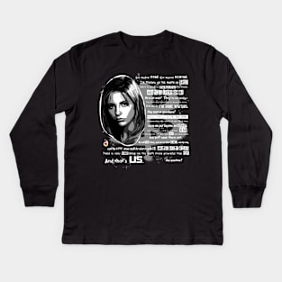 Buffy speech Kids Long Sleeve T-Shirt